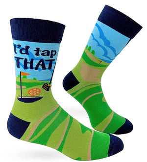 FABDAZ BRAND MEN’S GOLF SOCKS ‘I’D TAP THAT’ - Novelty Socks for Less