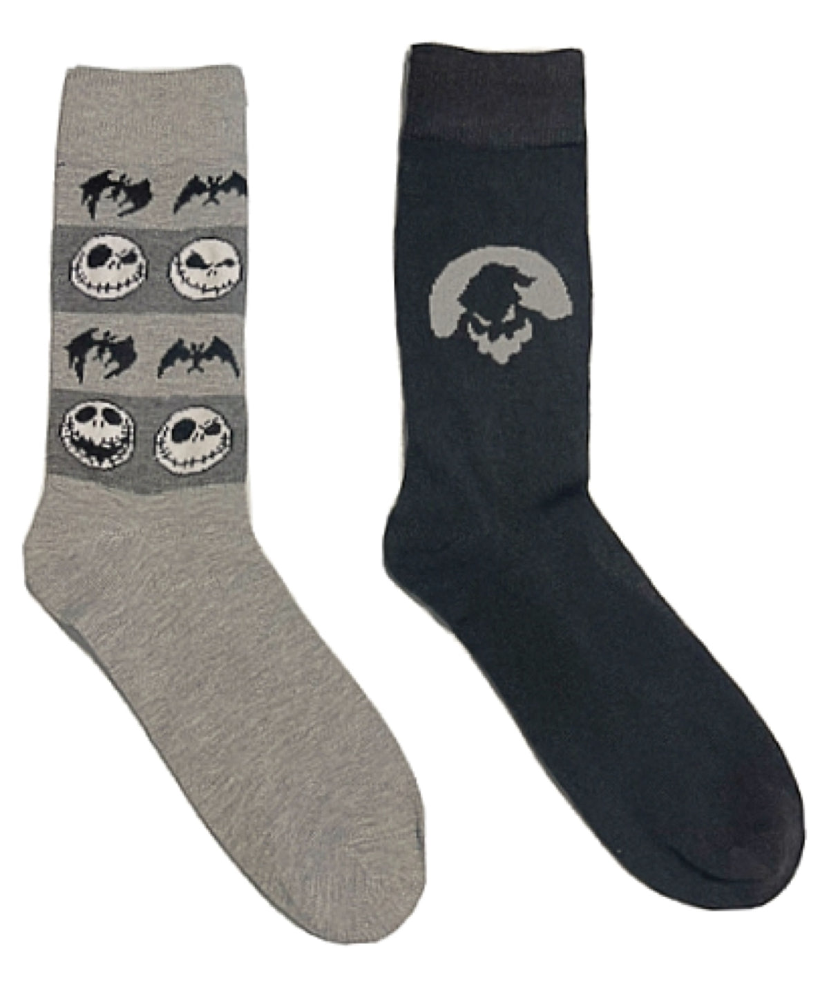 Disney THE NIGHTMARE BEFORE CHRISTMAS MEN’S 2 PAIR OF SOCKS OOGIE BOOGIE & JACK - Novelty Socks for Less
