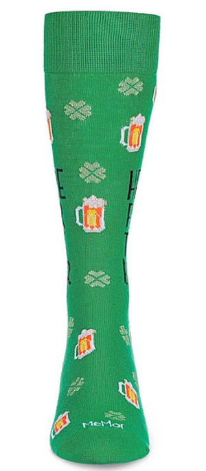 MeMoi BRAND MEN’S ST. PATRICKS DAY SOCKS ‘HERE FOR THE BEER’ - Novelty Socks for Less