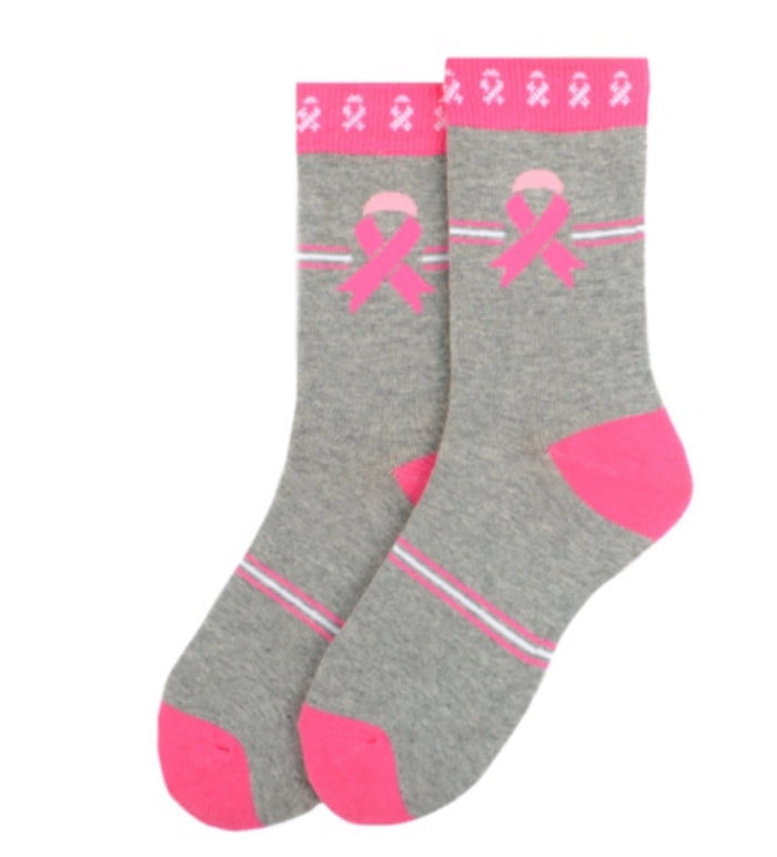 PARQUET BRAND Ladies PINK BREAST CANCER AWARENESS RIBBON Socks