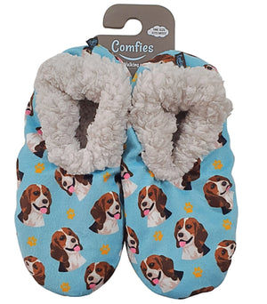 COMFIES Ladies BEAGLE DOG Non-Skid SLIPPERS - Novelty Socks for Less