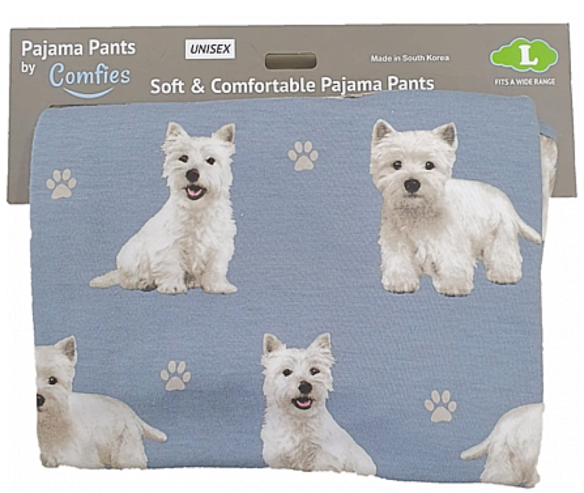 COMFIES BRAND UNISEX WESTIE DOG PAJAMA BOTTOMS E S PETS CHOOSE