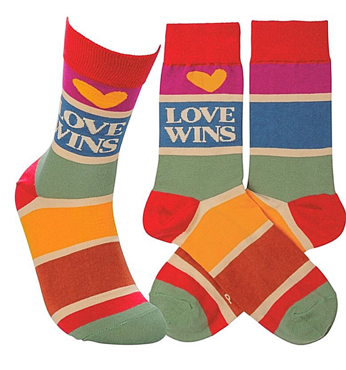 PRIMITIVES BY KATHY Unisex PRIDE Socks LOVE WINS