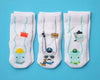 SQUID SOCKS Brand Unisex INFANT/TODDLER 3 Pair Of STAY ON Socks ‘CHASE COLLECTION’ - Novelty Socks for Less