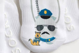 SQUID SOCKS Brand Unisex INFANT/TODDLER 3 Pair Of STAY ON Socks ‘CHASE COLLECTION’ - Novelty Socks for Less