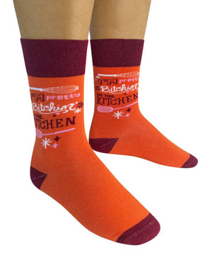FUNATIC BRAND Unisex Socks ‘I’M PRETTY BITCHIN’ IN THE KITCHEN’ - Novelty Socks for Less