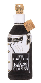 Primitives By Kathy BOTTLE SOCK ‘IT’S CALLED A TASTING & IT’S CLASSY’ - Novelty Socks for Less