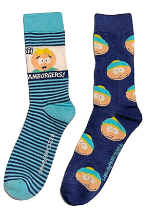 SOUTH PARK Men’s 2 Pair Of Socks ‘OH HAMBURGERS!’ - Novelty Socks for Less