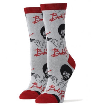 OOOH GEEZ Brand Ladies BOB ROSS Socks - Novelty Socks for Less