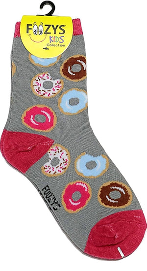 FOOZYS Brand Kids DONUTS Socks Ages 5-10 Years - Novelty Socks for Less