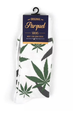 Parquet Brand Men’s Socks Weed/Pot Leaf/Marijuana - Novelty Socks for Less