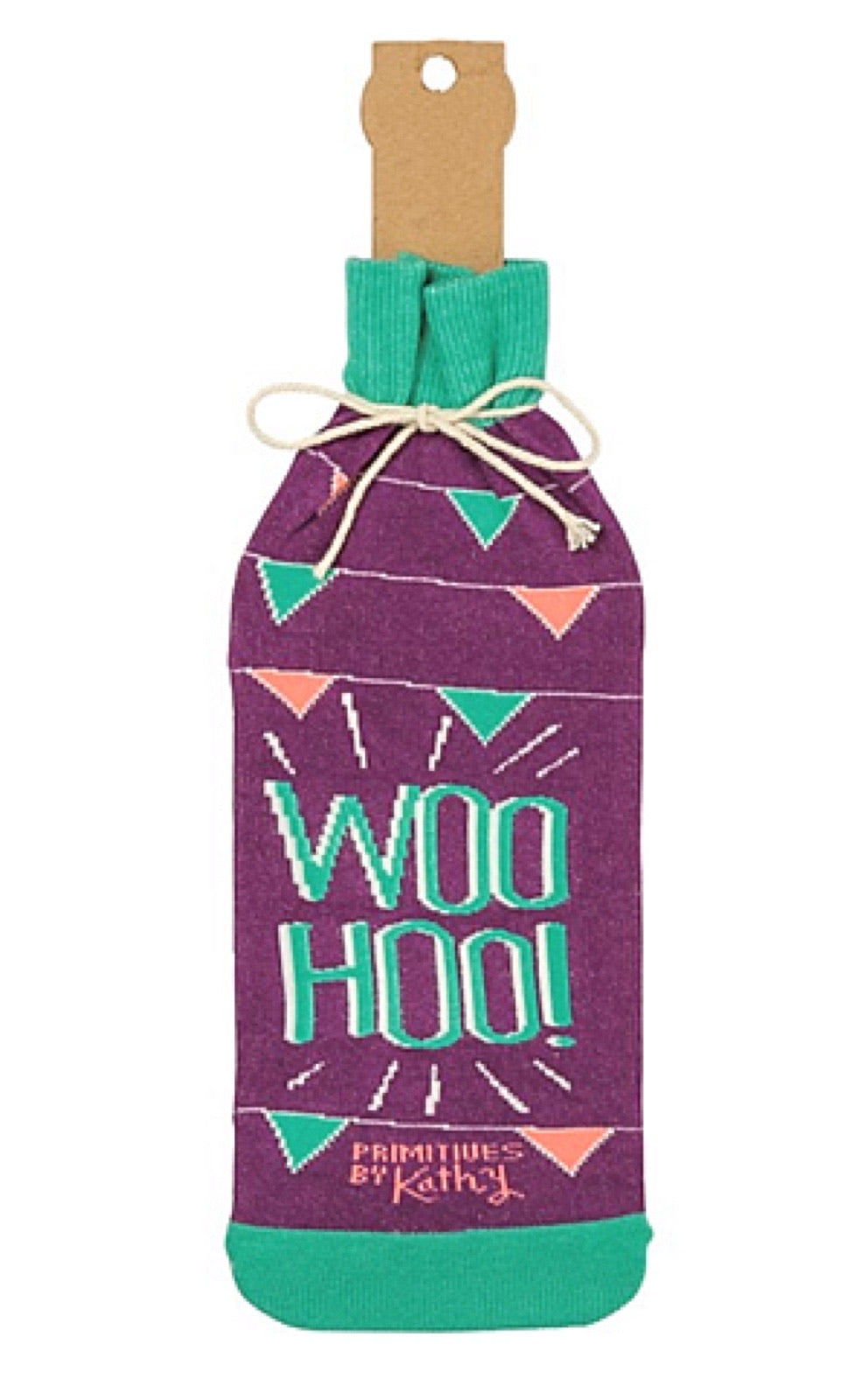 Primitives By Kathy BOTTLE SOCK ‘WHOO HOO! YOU DID IT!’ - Novelty Socks for Less