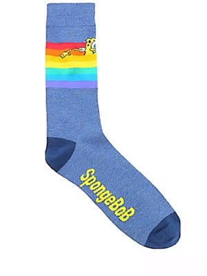 SPONGEBOB SQUAREPANTS Mens Socks RAINBOW - Novelty Socks for Less