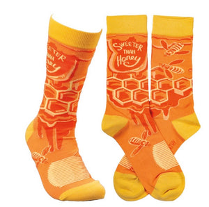 PRIMITIVES BY KATHY Unisex ‘SWEETER THAN HONEY’ Socks - Novelty Socks for Less