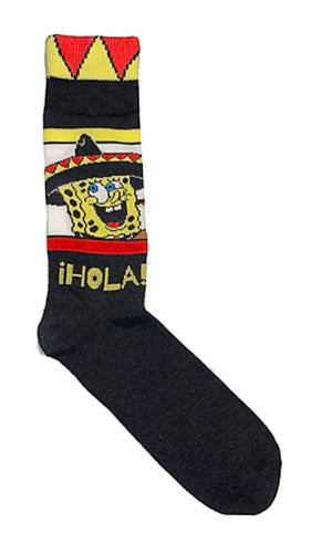 SPONGEBOB SQUAREPANTS Men’s Socks MARIACHI BOB ‘HOLA’ - Novelty Socks for Less