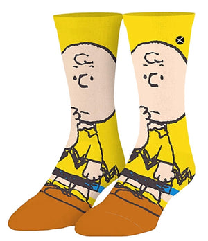 PEANUTS Men’s CHARLIE BROWN SOCKS ODD SOX BRAND - Novelty Socks for Less