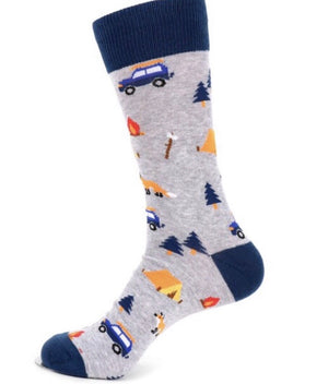 Parquet Brand Men’s CAMPING Socks - Novelty Socks for Less
