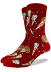 GOOD LUCK SOCK BRAND Mens ICE CREAM CONES - Novelty Socks for Less