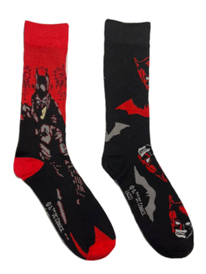 DC COMICS THE BATMAN Men’s 2 Pair Of Socks - Novelty Socks for Less