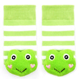 BOOGIE TOES Baby Unisex FROG Rattle GRIPPER BOTTOM Socks By PIERO LIVENTI - Novelty Socks for Less