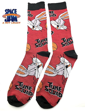LOONEY TUNES SPACE JAM Men’s 2 Pair Of Socks BUGS BUNNY - Novelty Socks for Less