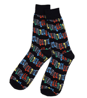 Parquet Brand Men’s Socks MUSICAL NOTES - Novelty Socks for Less