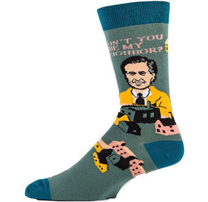 OOOH YEAH Brand Men’s MISTER ROGERS Socks ‘NEIGHBOR’ - Novelty Socks for Less