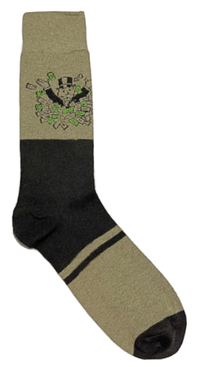 MONOPOLY Men’s UNCLE PENNYBAGS THROWING CASH Socks - Novelty Socks for Less