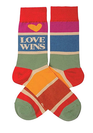 PRIMITIVES BY KATHY Unisex LOVE WINS Socks - Novelty Socks for Less