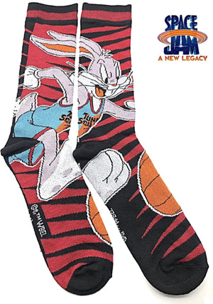 LOONEY TUNES SPACE JAM Men’s 2 Pair Of Socks BUGS BUNNY - Novelty Socks for Less