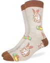 GOOD LUCK SOCK Brand Men’s BUNNY RABBIT & EASTER EGGS - Novelty Socks for Less
