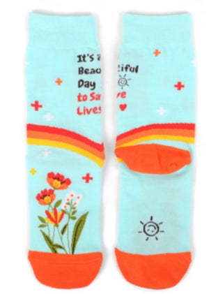 PARQUET Brand Men’s Medical 'IT'S A BEAUTIFUL DAY TO SAVE LIVES’ Socks - Novelty Socks for Less