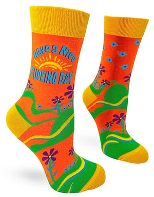FABDAZ BRAND LADIES HAVE A NICE FUCKING DAY SOCKS - Novelty Socks for Less