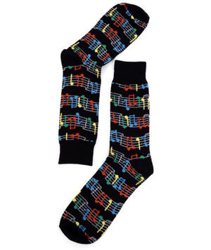 Parquet Brand Men’s Socks MUSICAL NOTES - Novelty Socks for Less