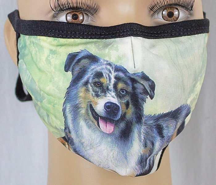 E&S Pets Brand AUSTRALIAN SHEPHERD Dog Adult Face Mask Cover