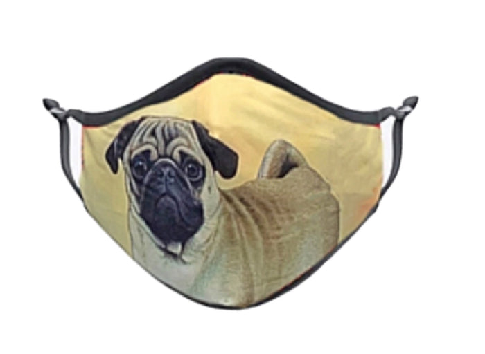 E&S Pets Brand PUG Dog Adult Face Mask Cover