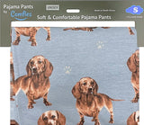 COMFIES UNISEX DACHSHUND PAJAMA BOTTOMS E&S PETS (CHOOSE SIZE) - Novelty Socks for Less