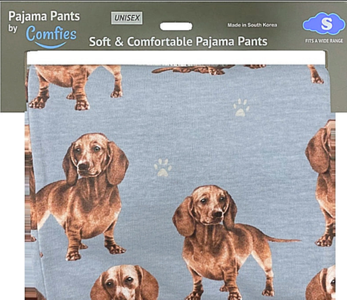 COMFIES UNISEX DACHSHUND PAJAMA BOTTOMS E&S PETS (CHOOSE SIZE) - Novelty Socks for Less