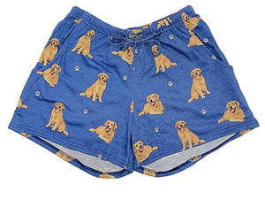 COMFIES LOUNGE PJ SHORTS Ladies GOLDEN RETRIEVER Dog By E&S PETS - Novelty Socks for Less