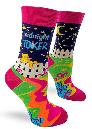 FABDAZ BRAND LADIES ‘MIDNIGHT TOKER’ SOCKS - Novelty Socks for Less