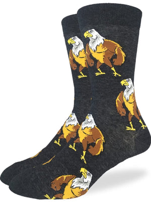 GOOD LUCK SOCK Brand Men’s MIGHTY EAGLE Socks - Novelty Socks for Less