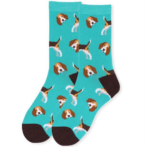 PARQUET BRAND Ladies BEAGLE DOG Socks - Novelty Socks for Less