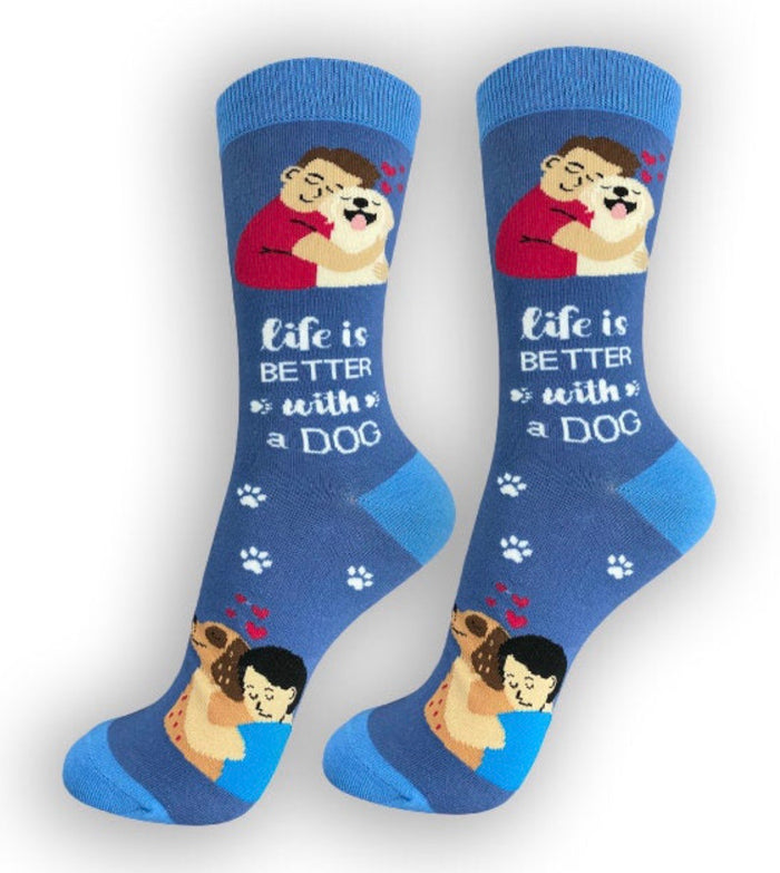 HAPPY TAILS Socks LIFE IS BETTER WITH A DOG Unisex By E&S Pets