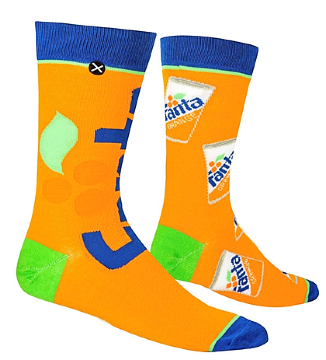 FANTA ORANGE SODA MEN'S SPLIT CREW SOCKS ODD SOX BRAND