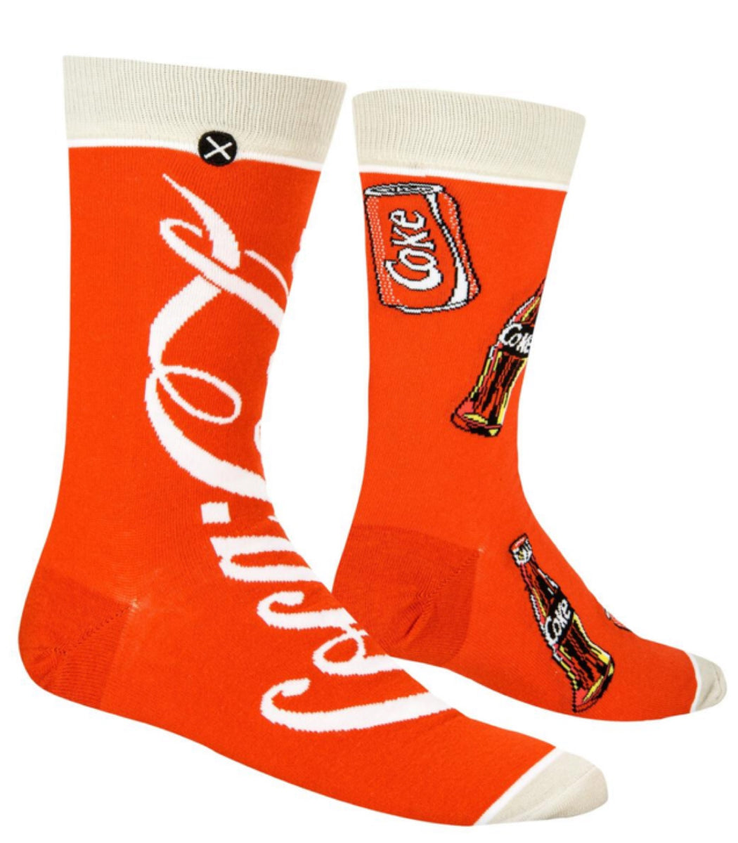 COCA-COLA Soda Men's SPLIT CREW SOCKS ODD SOX BRAND