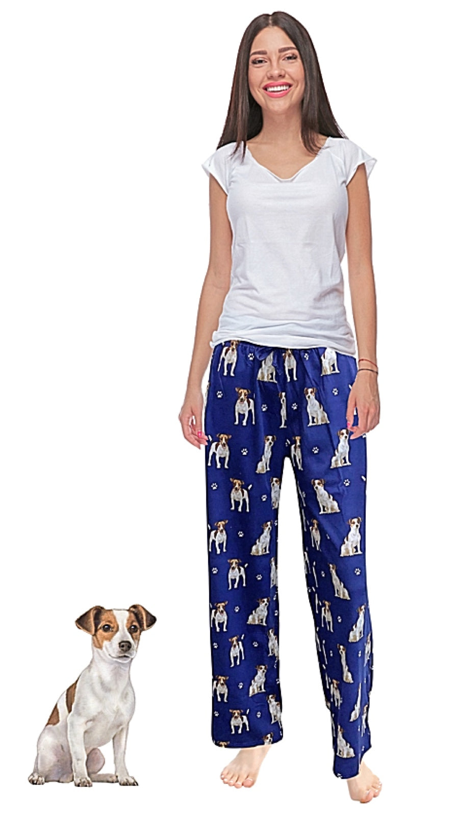 COMFIES UNISEX JACK RUSSELL PAJAMA BOTTOMS E&S PETS (CHOOSE SIZE) - Novelty Socks for Less