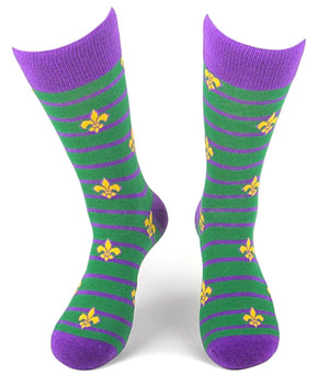 PARQUET Brand Men’s MARDI GRAS Socks - Novelty Socks for Less