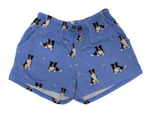 COMFIES LOUNGE PJ SHORTS Ladies BORDER COLLIE Dog By E&S PETS - Novelty Socks for Less