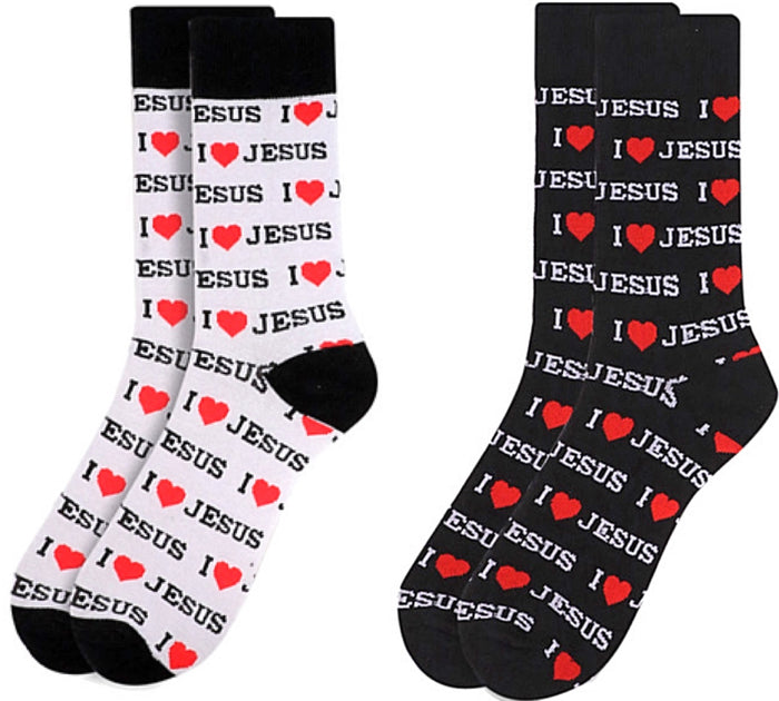 PARQUET Brand Men’s I LOVE JESUS Socks