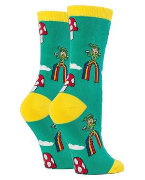 OOOH YEAH Brand Ladies ‘HAPPY SHROOMS’ Socks - Novelty Socks for Less